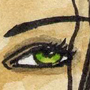 Cheveux noirs yeux verts 3
